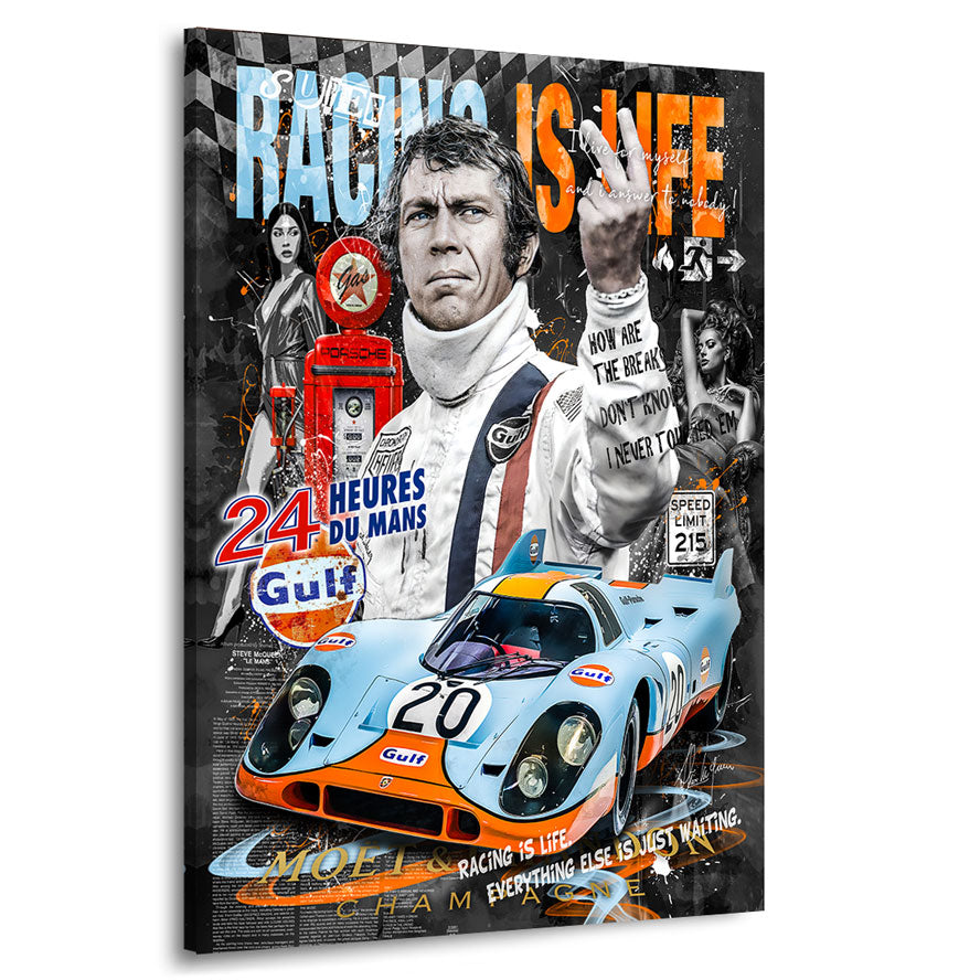 Pop Art Wandbild Steve McQueen Le Mans