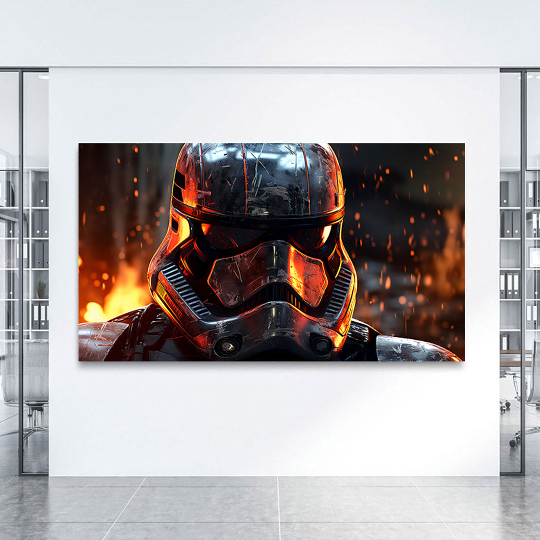 Wandbild Stormtrooper in the Fire