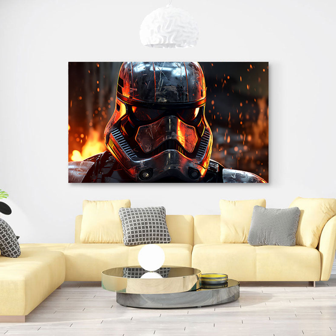 Wandbild Stormtrooper in the Fire