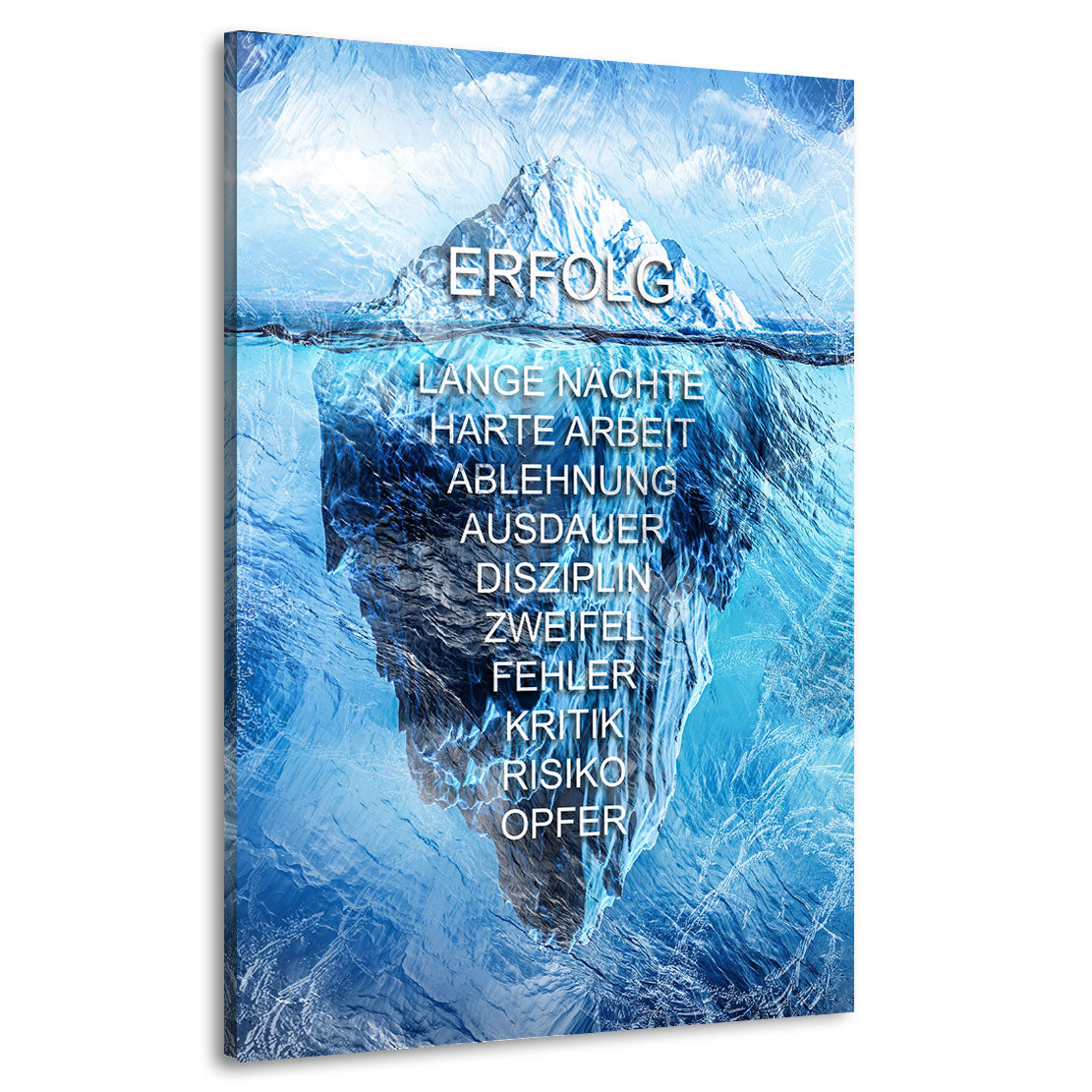 Motivations Wandbild Erfolg Eisberg Frozen Style