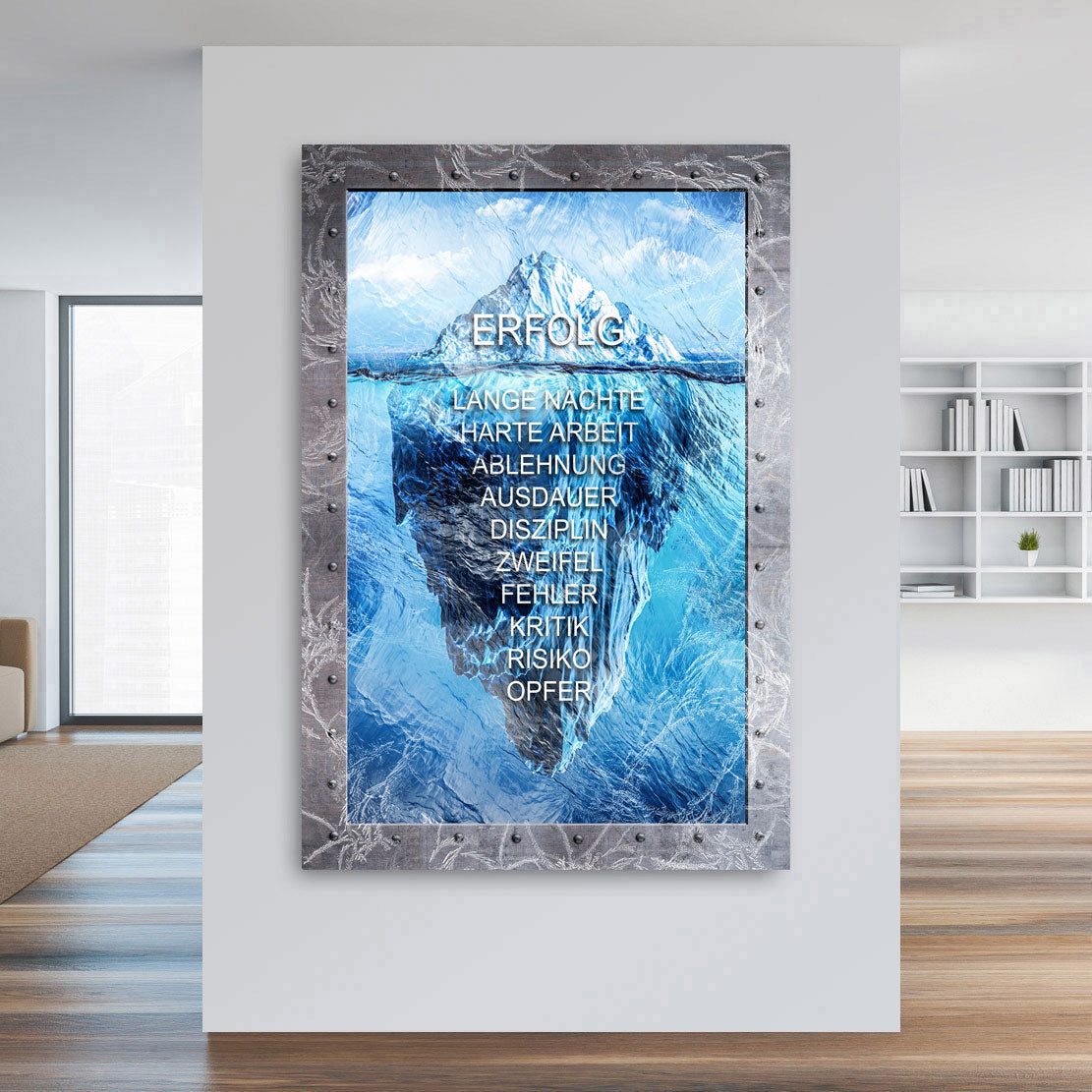 Motivations Wandbild Erfolg Eisberg Frozen Style Nr.2