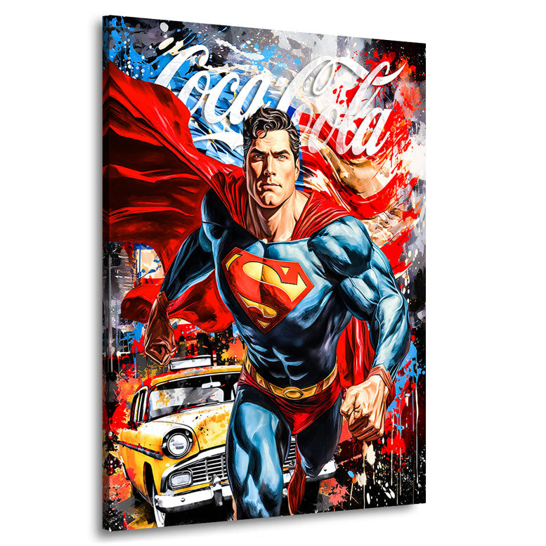 Pop Art Wandbild Superman Coke Style
