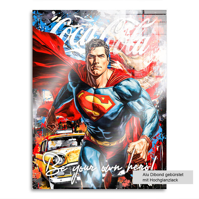 Pop Art Wandbild Superman Be your own Hero