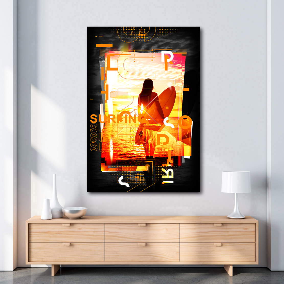 Wandbild Leinwandbild Surfing