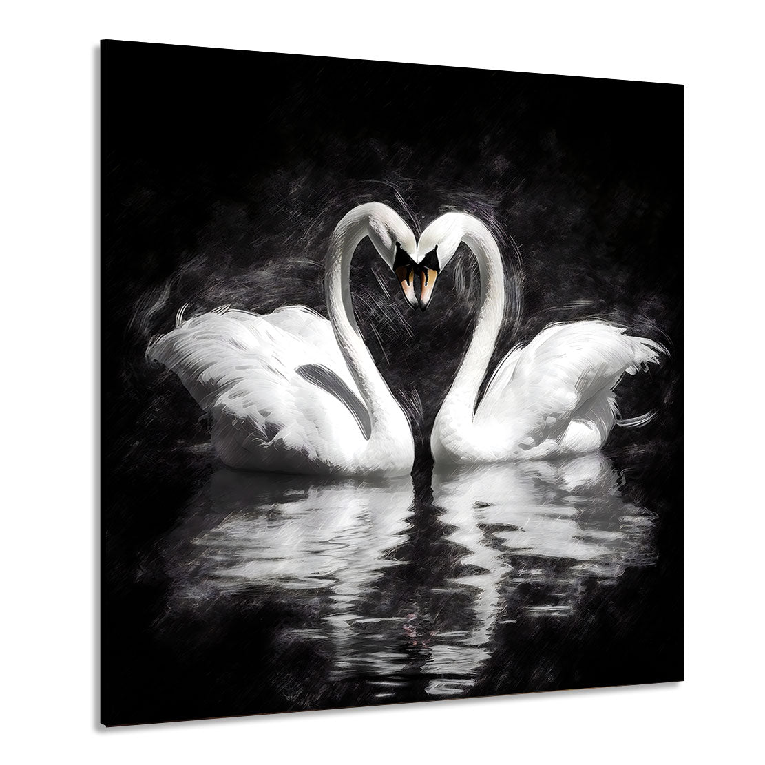 Tier Wandbild Schwanen-Pärchen