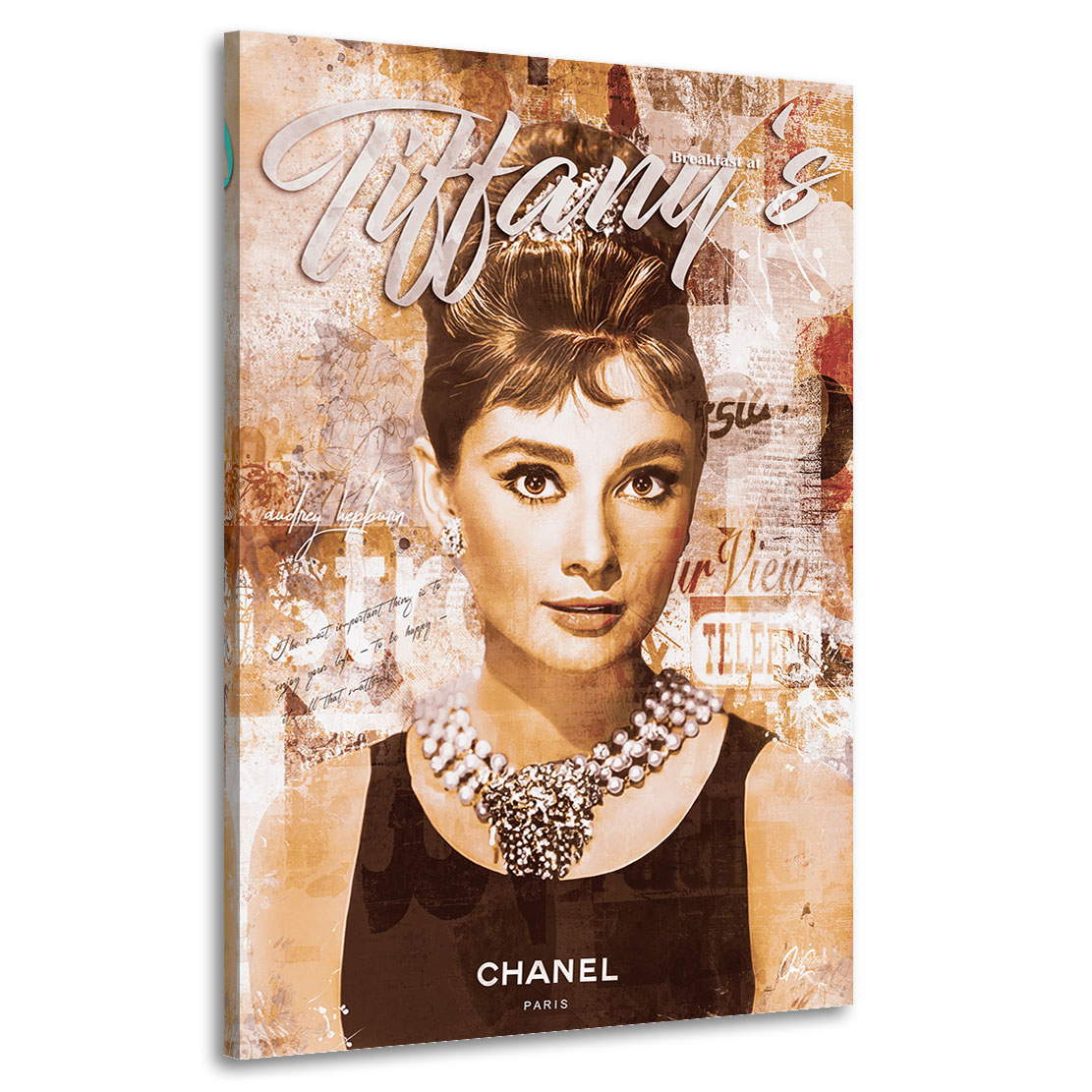 Wandbild Audrey Hepburn Tiffany Vintage