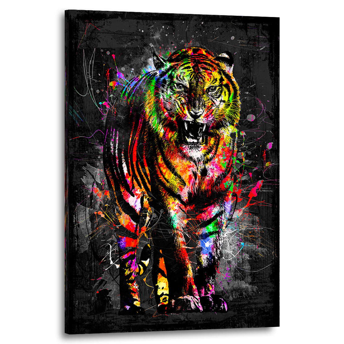 Wandbild Leinwandbild Tiger abstrakt