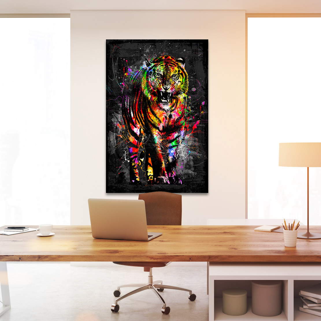 Wandbild Leinwandbild Tiger abstrakt