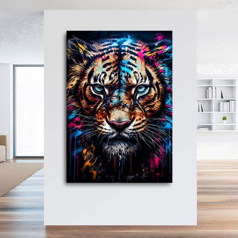 Tier Wandbild Tiger Abstrakt