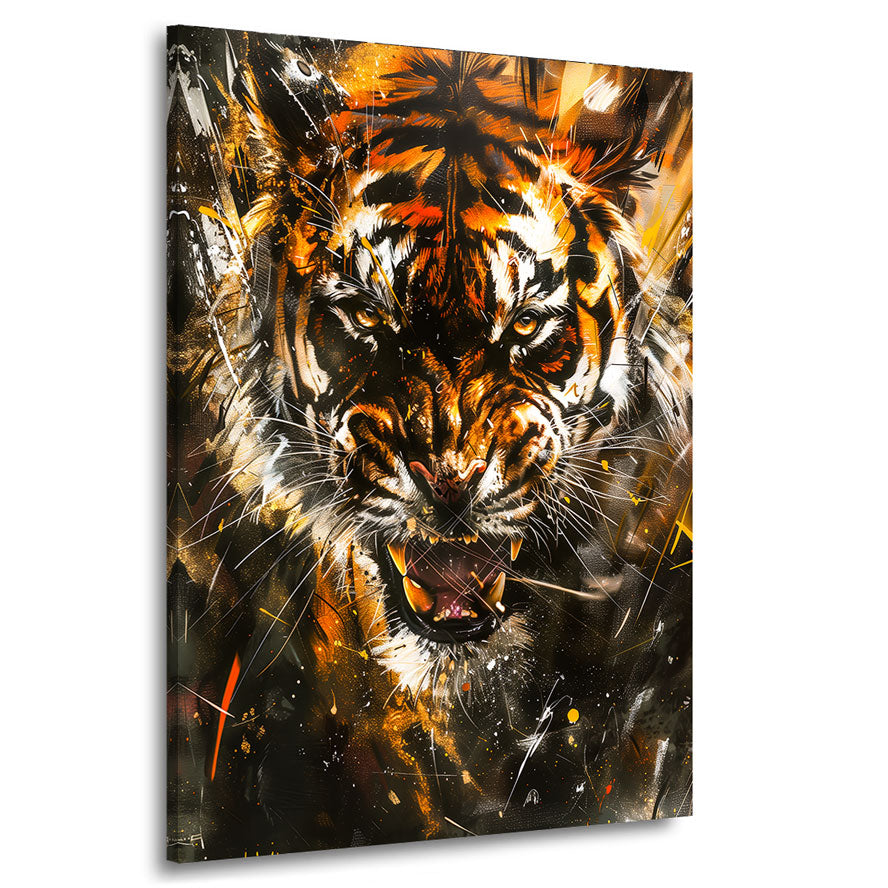 Wandbild Tiger Abstrakt