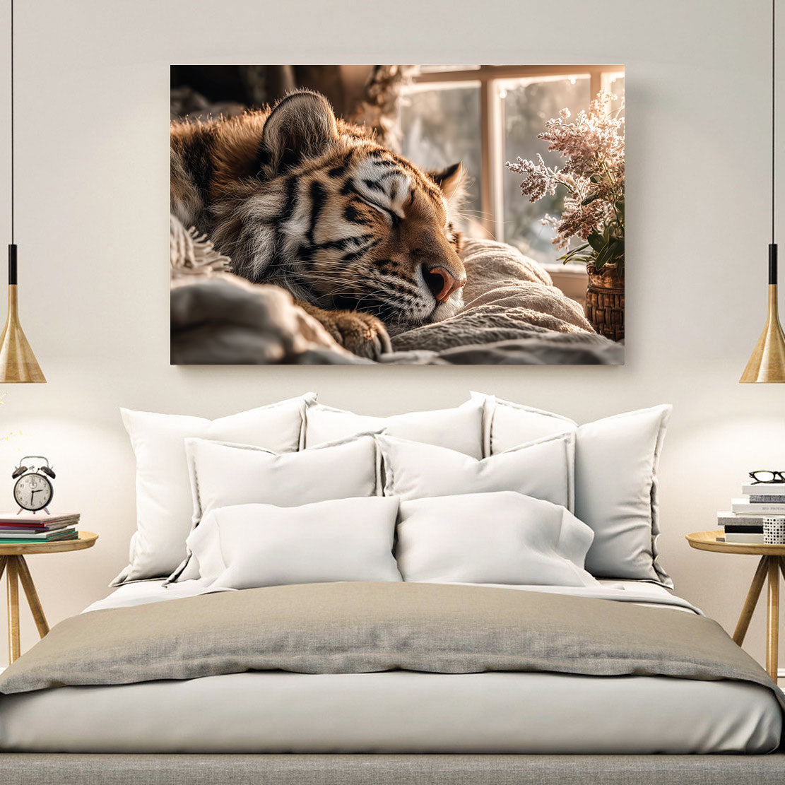 Schlafender Tiger  Wandbild