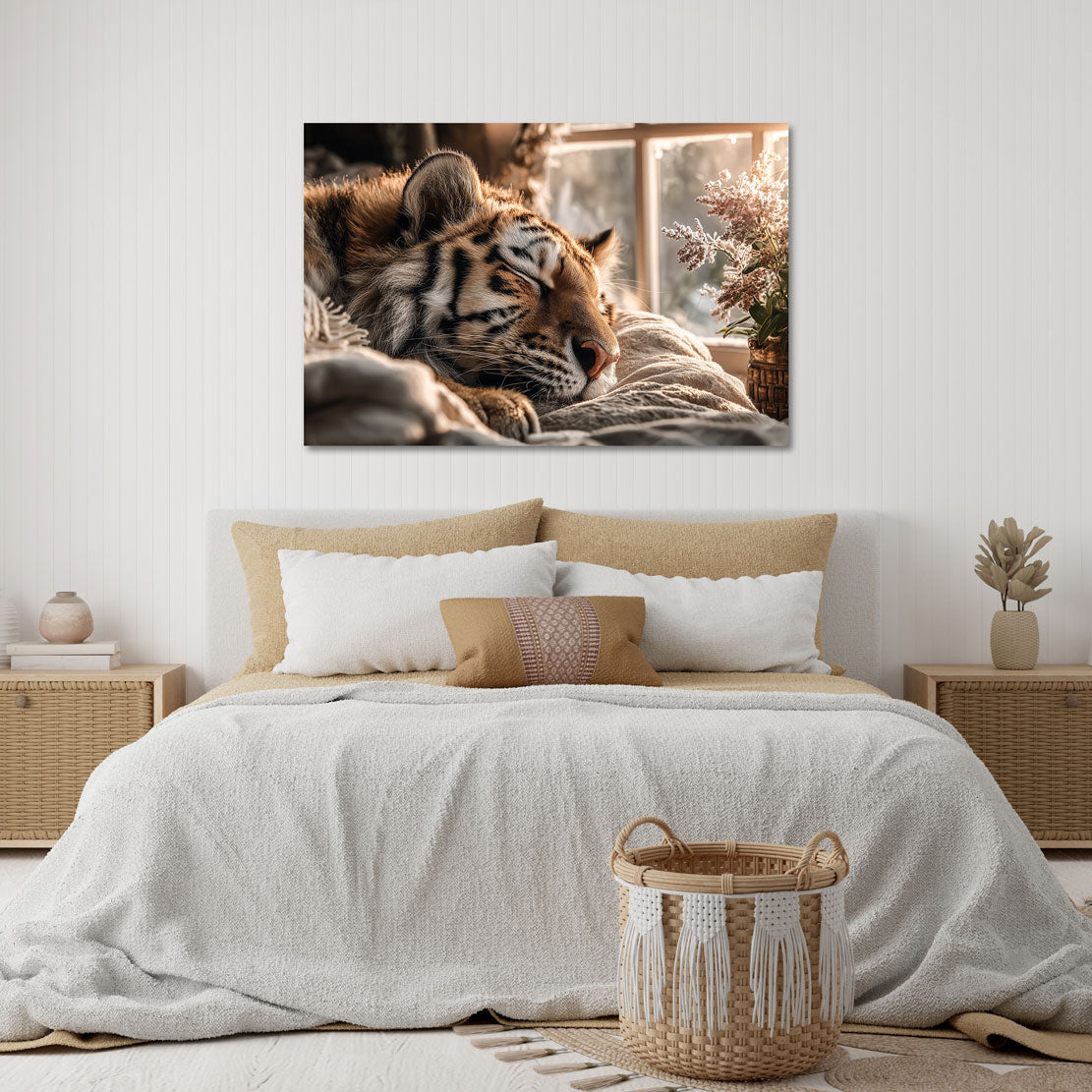 Schlafender Tiger  Wandbild