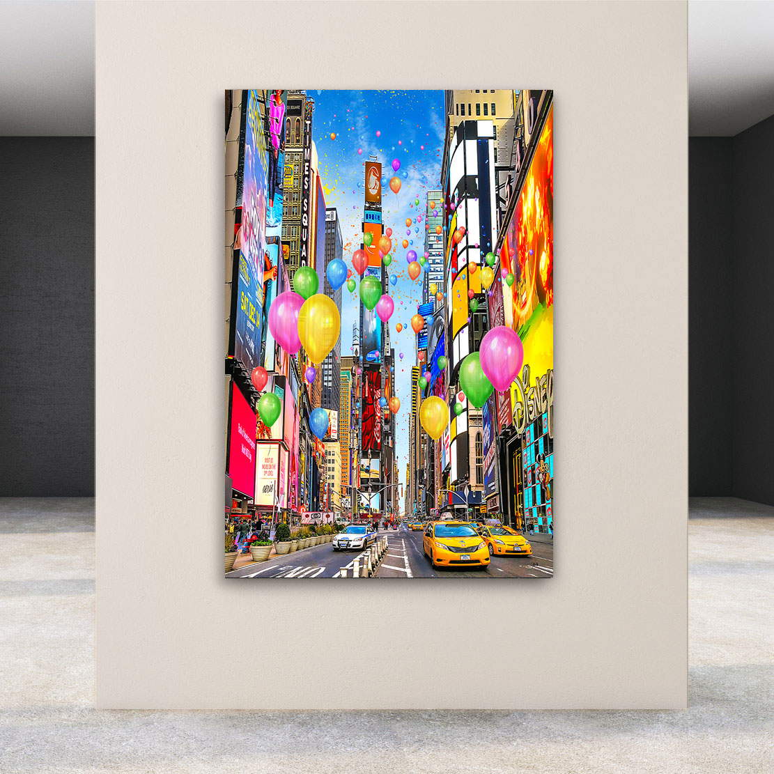 Wandbild Leinwandbild New York Times Square Balloon