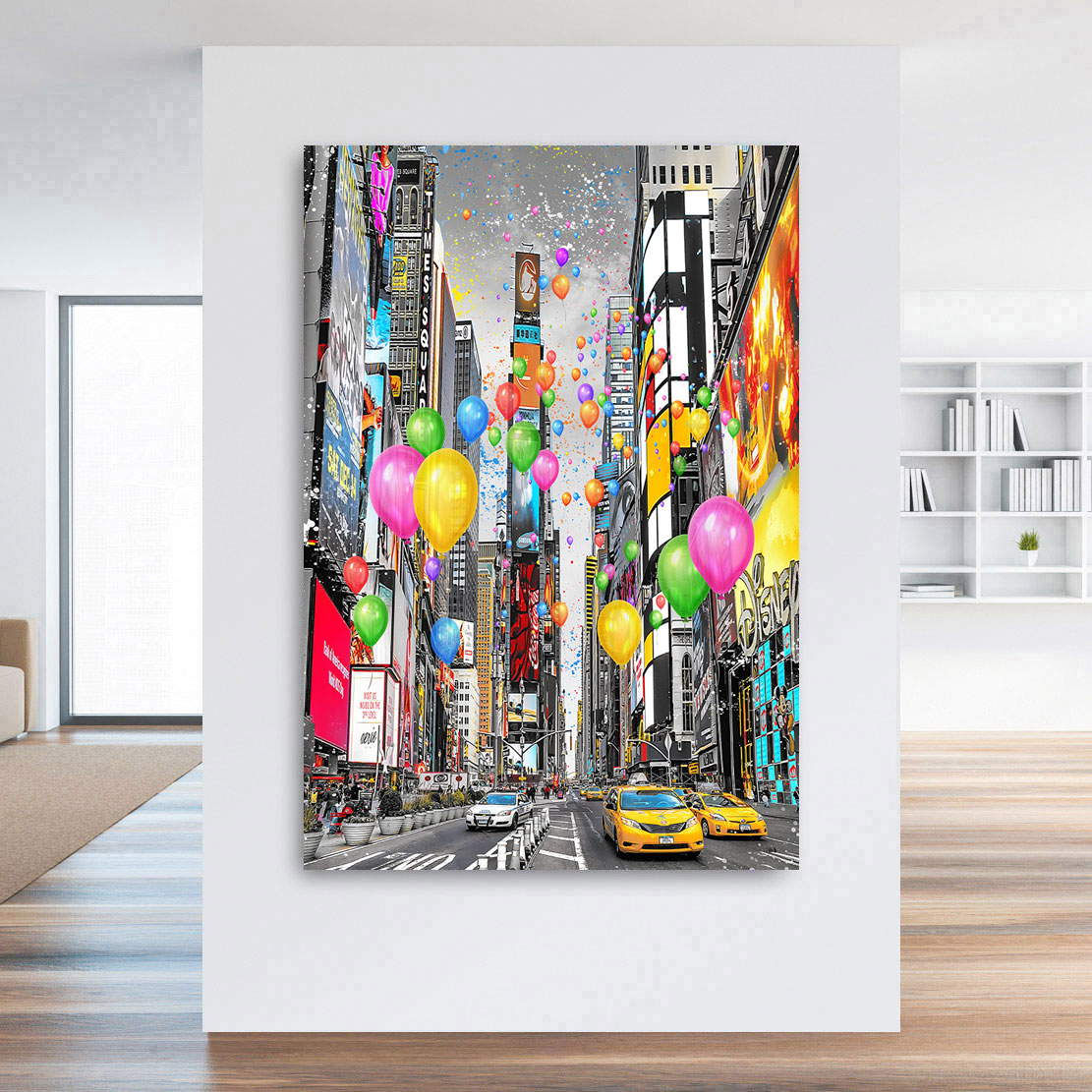 Wandbild Leinwandbild New York Times Square Balloon Style