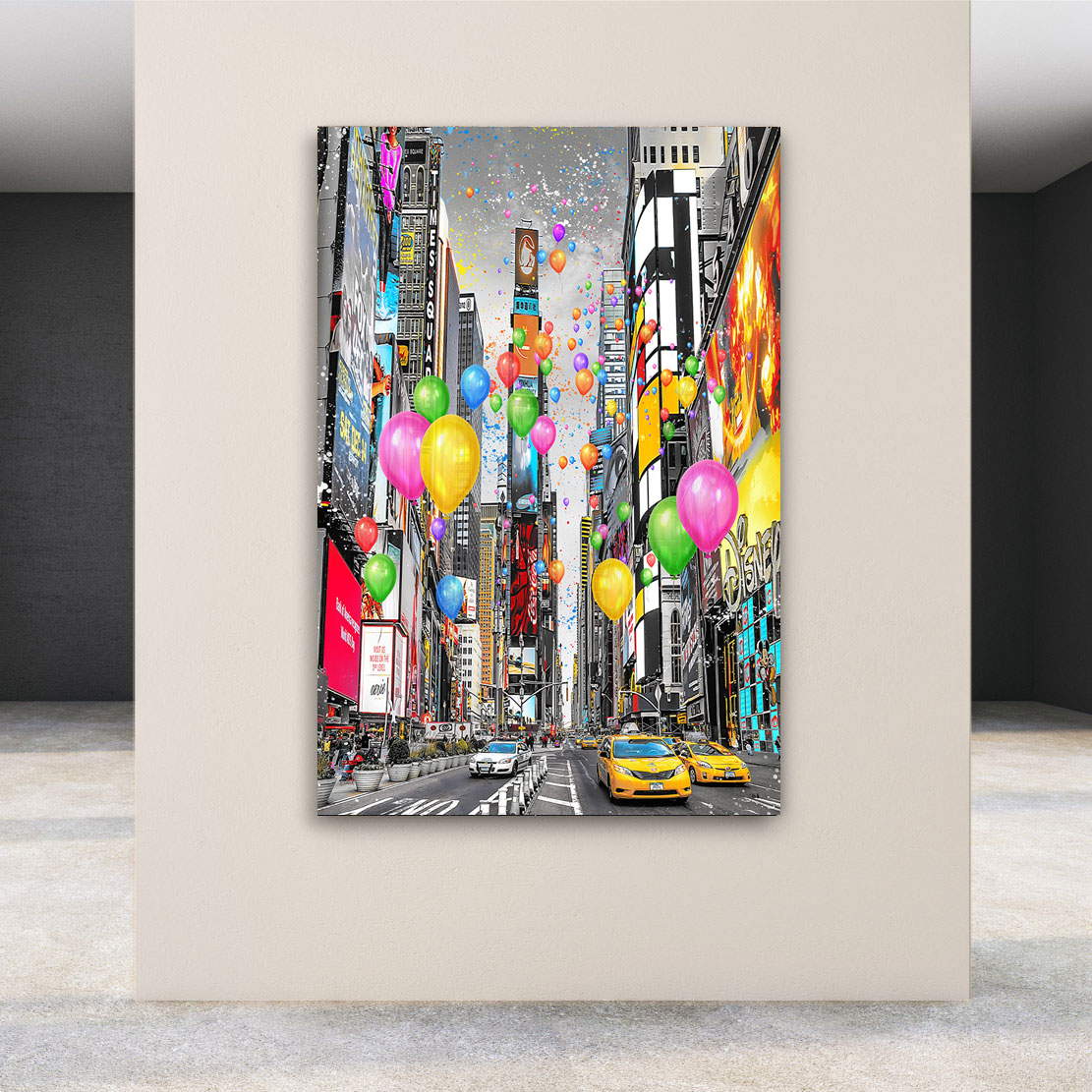 Wandbild Leinwandbild New York Times Square Balloon Style