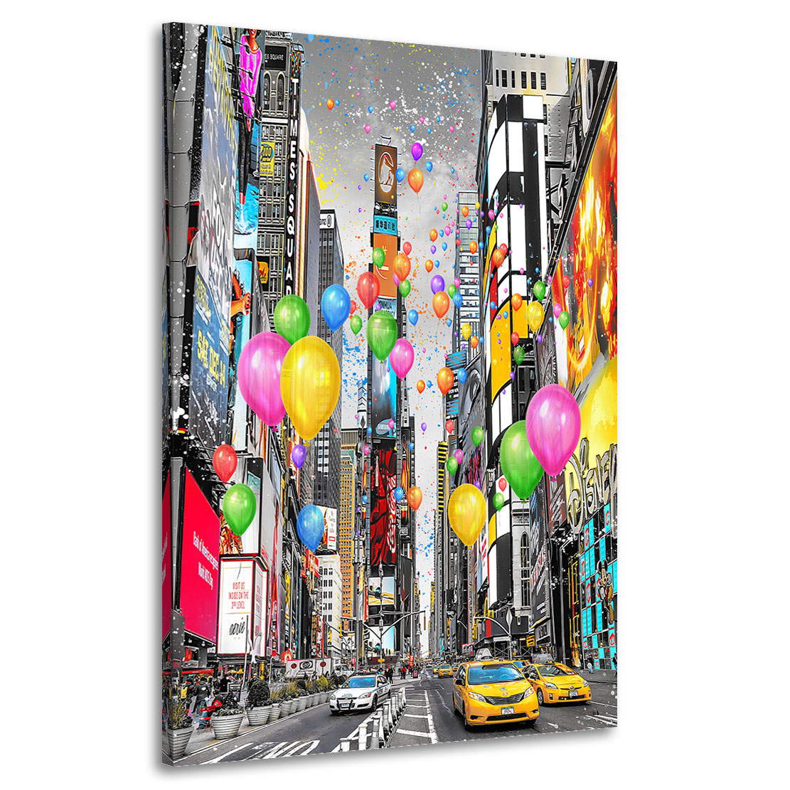 Wandbild Leinwandbild New York Times Square Balloon Style