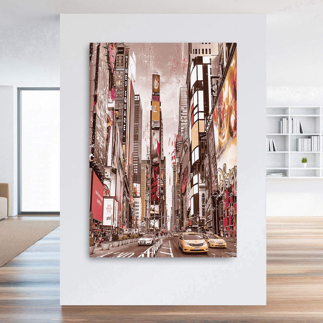 Wandbild Leinwandbild NY York Times Square Vintage