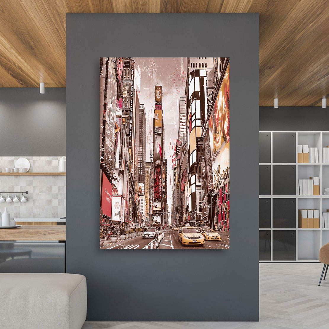 Wandbild Leinwandbild NY York Times Square Vintage