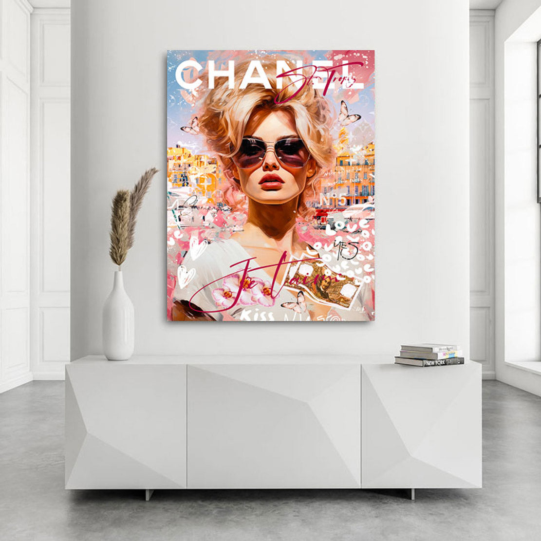 Pop Art Wandbild Brigitte Saint Tropez Summer