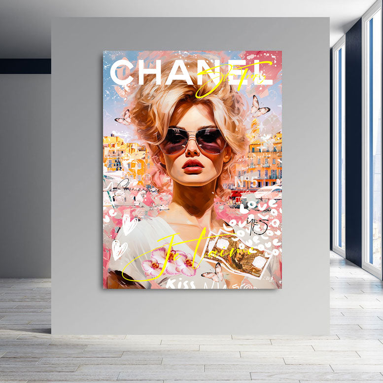 Pop Art Wandbild Brigitte Saint Tropez