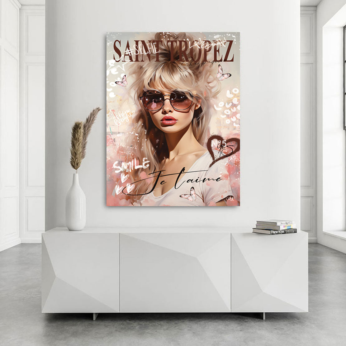 Pop Art Wandbild Brigitte Saint Tropez Smile