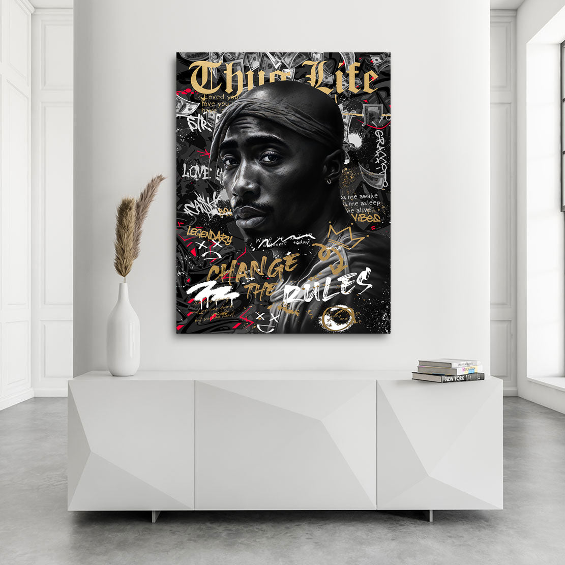 Lifestyle Leinwandbild Tupac Thug Live