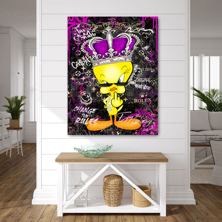 Pop Art Wandbild Bad Tweety