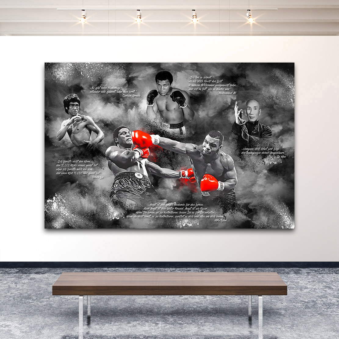 Wandbild Leinwandbild Kampfsport Zitate