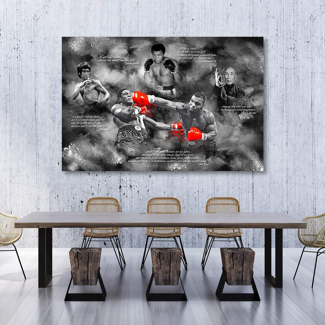Wandbild Leinwandbild Kampfsport Zitate