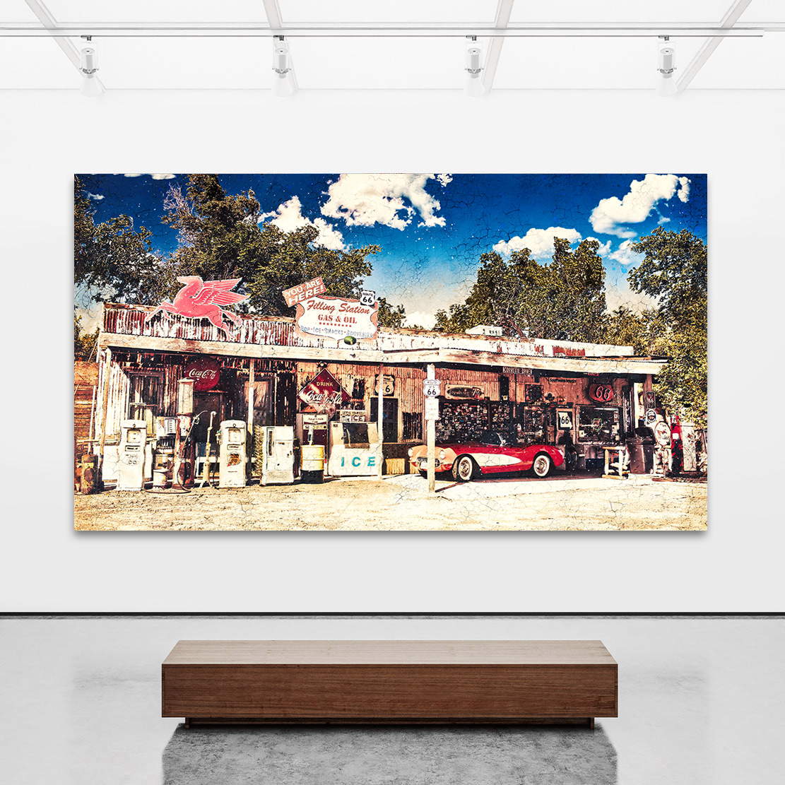Leinwandbild Route 66 Filling Station