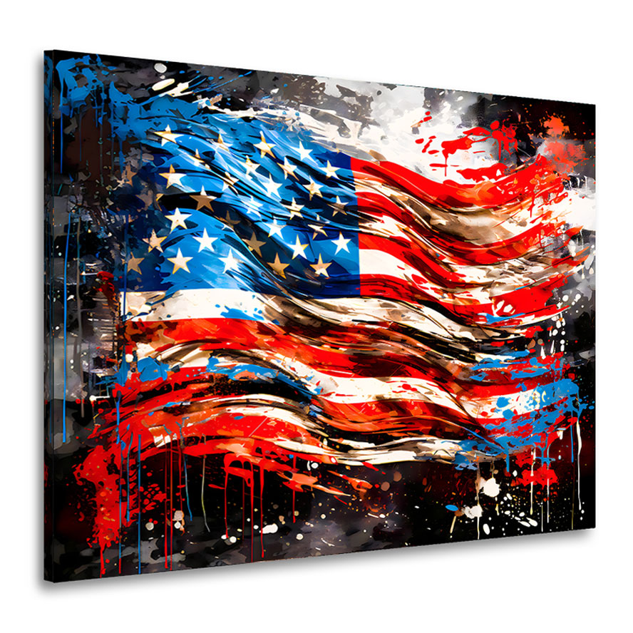 Wandbild USA Flagge