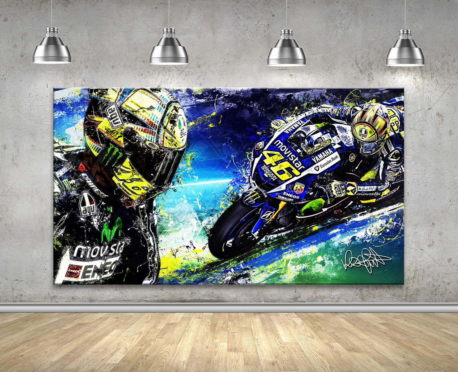 Wandbild Leinwandbild Valentino Rossi