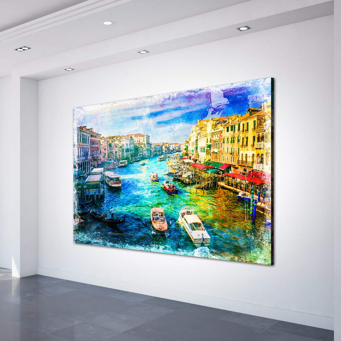 Wandbild Leinwandbild Venedig Paint Style