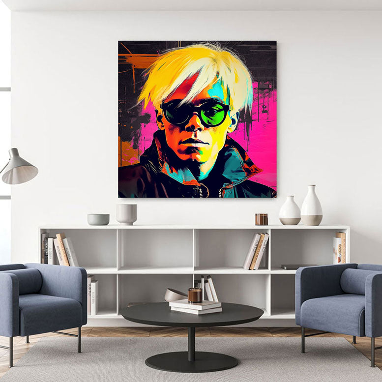 Pop Art Wandbild Andy Warhol Portrait