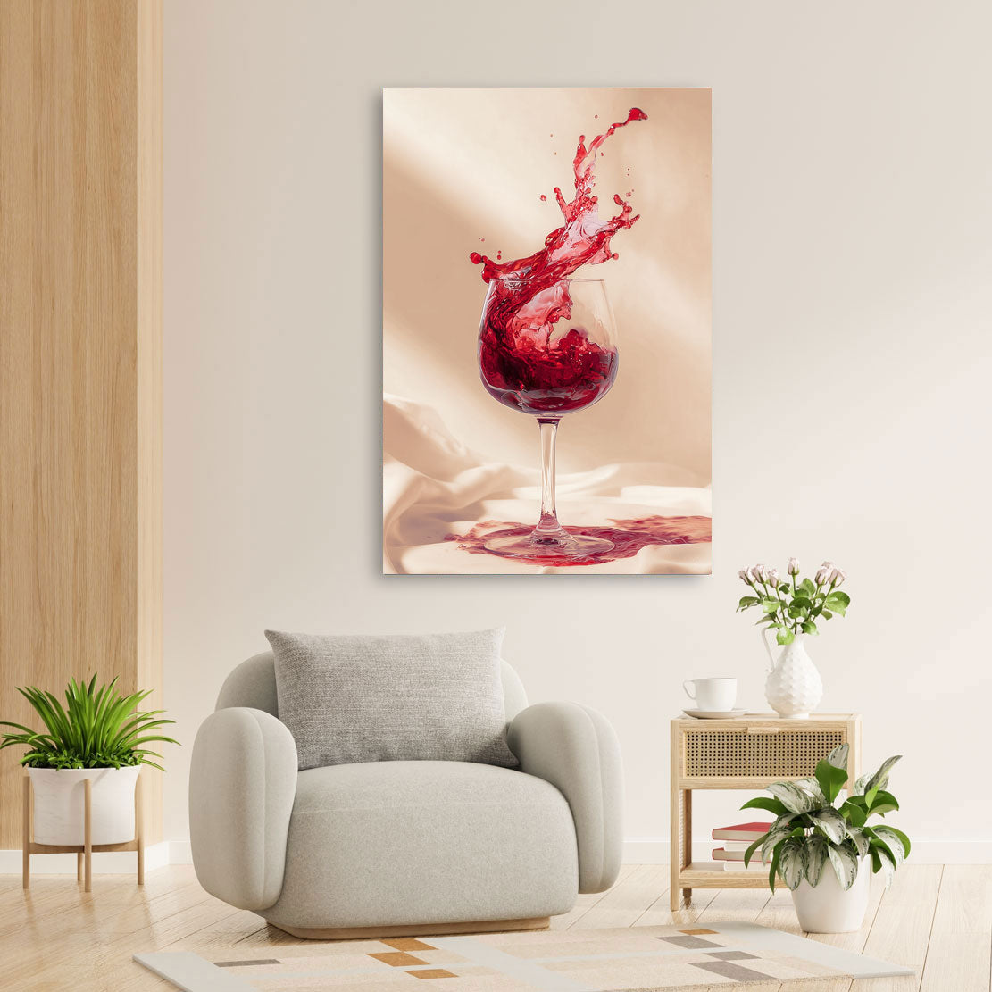 Crimson Wine Elegance Wandbild