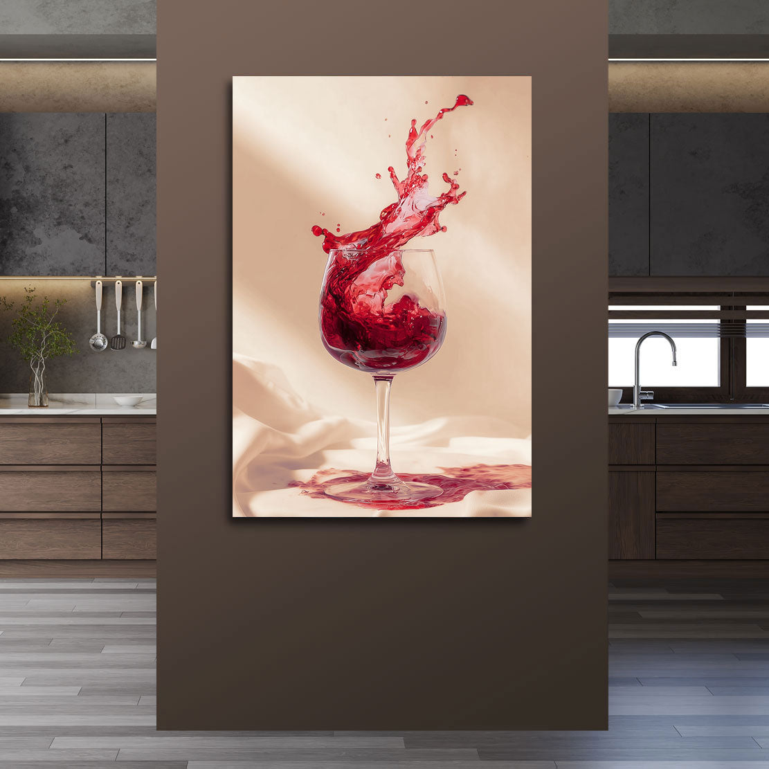 Crimson Wine Elegance Wandbild