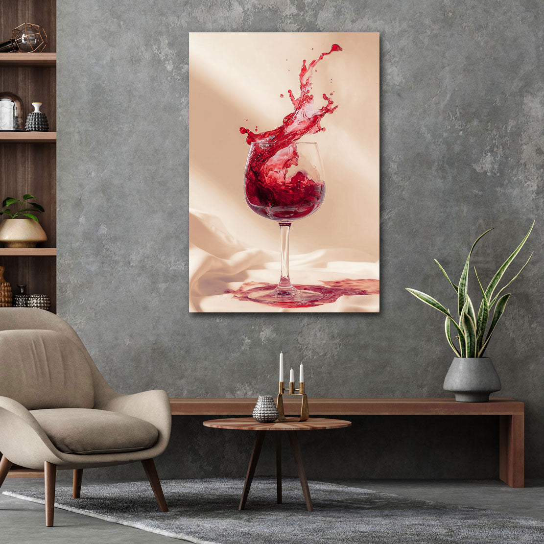 Crimson Wine Elegance Wandbild