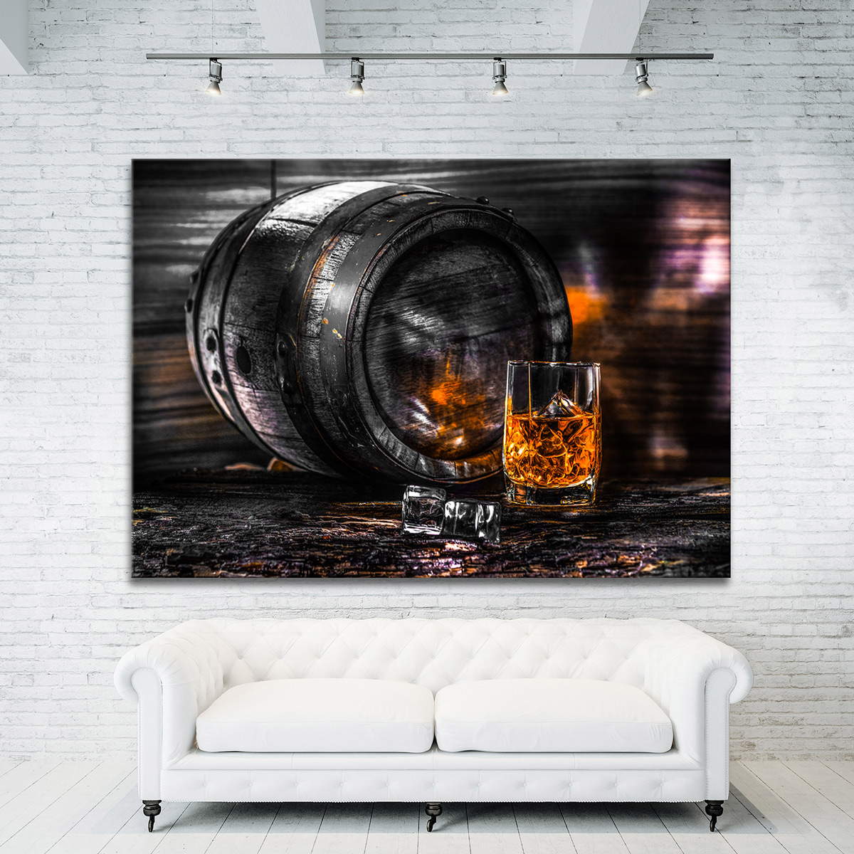 Wandbild Whiskey Fass