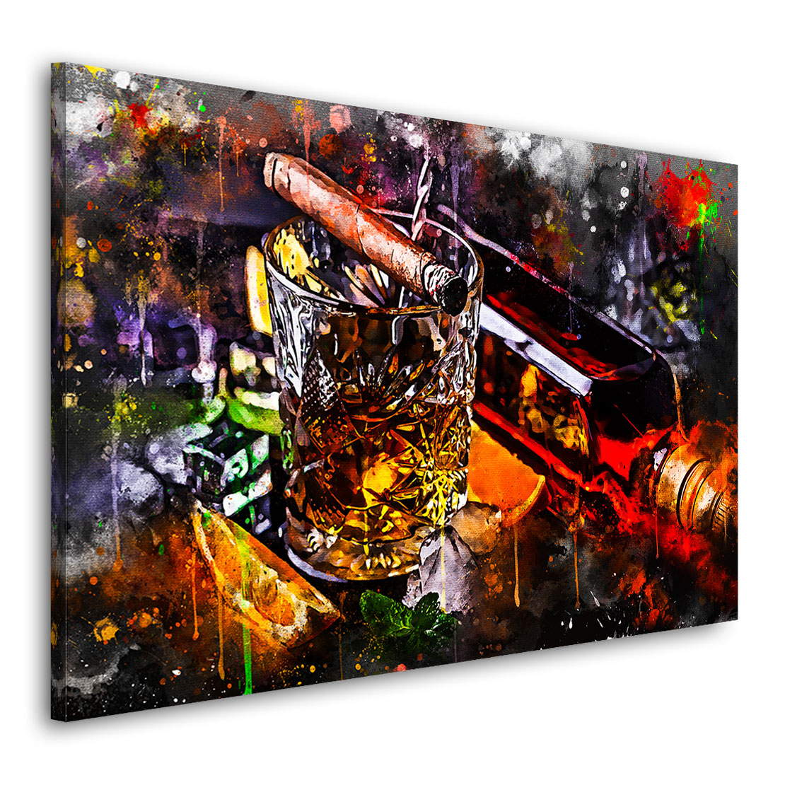 Leinwandbild Whiskey abstrakt