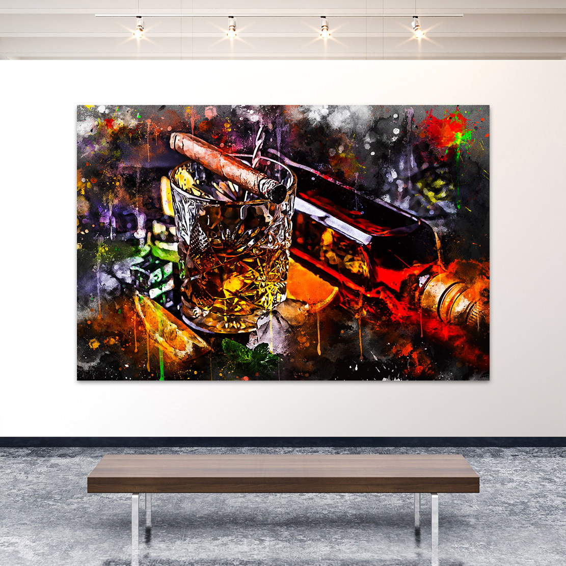 Leinwandbild Whiskey abstrakt