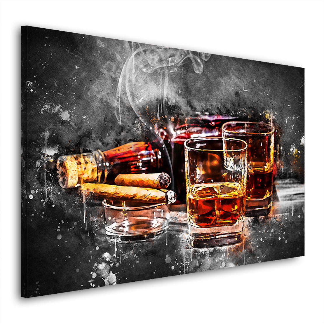 Leinwandbild Whiskey Abstrakt Paint