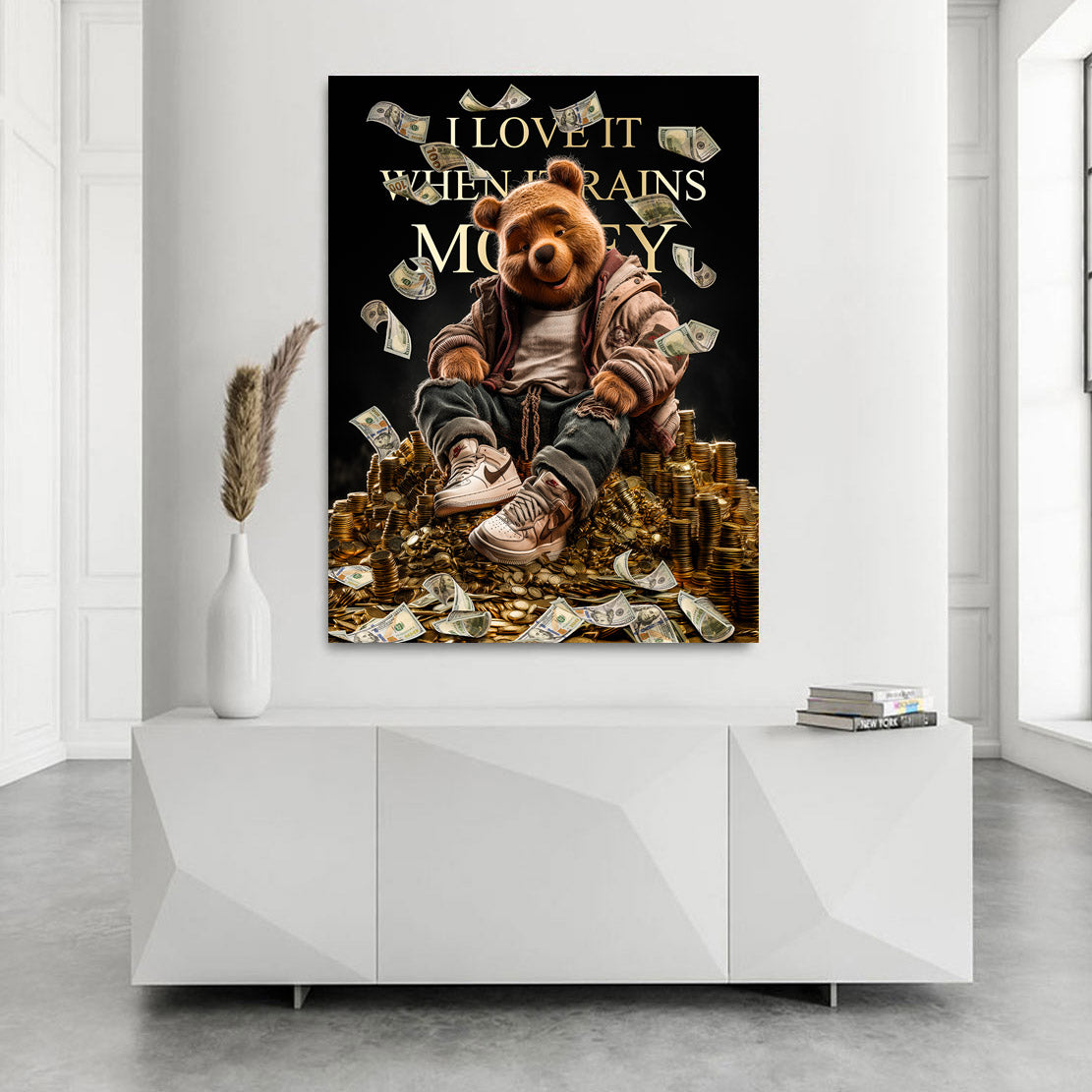 Money Winnie Wandbild