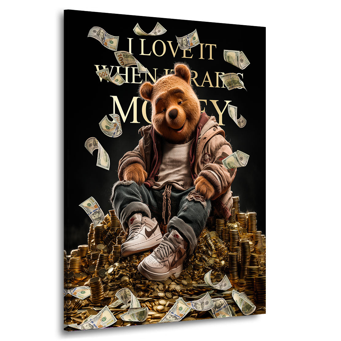 Money Winnie Wandbild