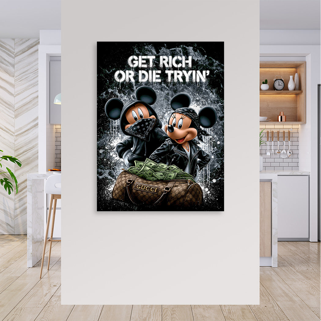 Micky Minnie Cash Wandbild