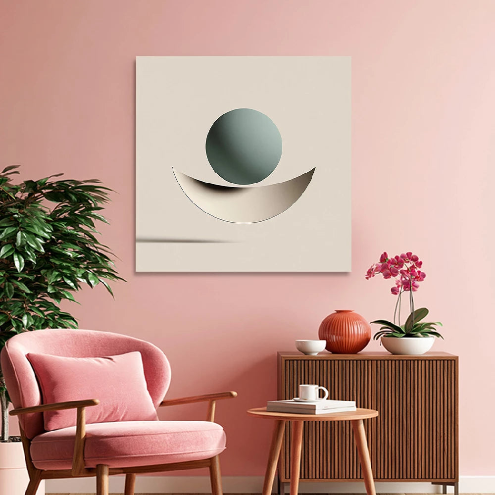Smaragd Balance Wandbild