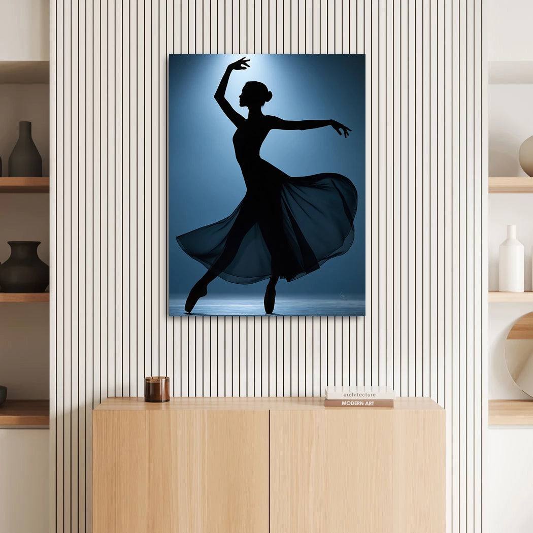Ballerina Blue Wandbild