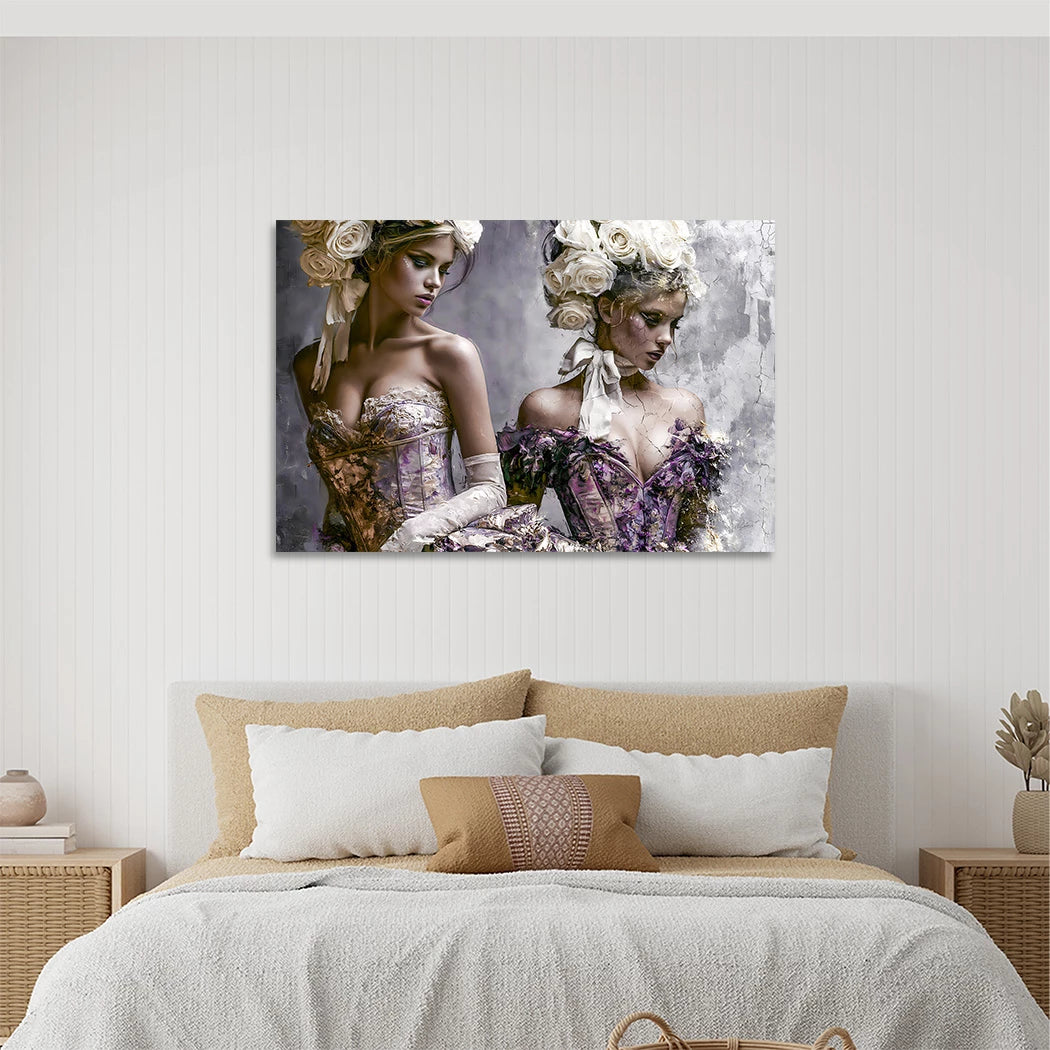 Rosen Duett Wandbild