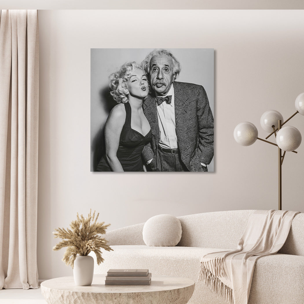 Marilyn & Einstein Wandbild