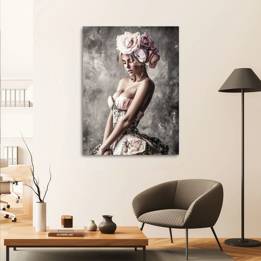 Rosen Muse Wandbild