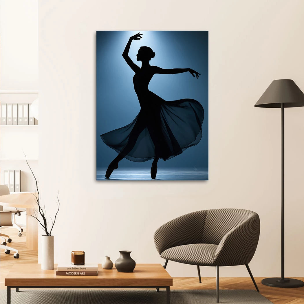 Ballerina Blue Wandbild